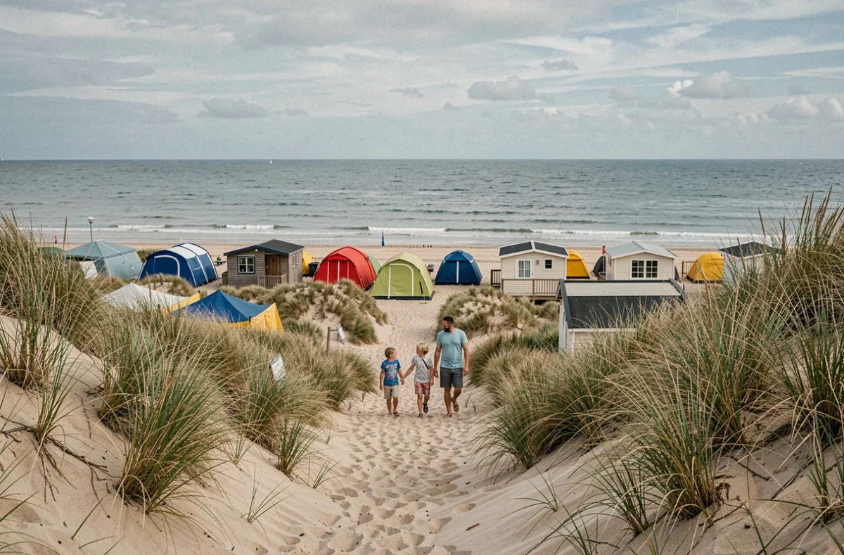 Camping Paradis Belle Dune à Berck-sur-Mer avec dunes et vue sur la mer du Nord