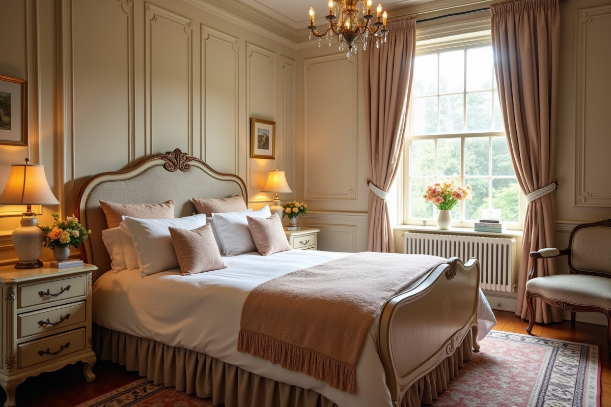 Chambre décorée dans une maison d